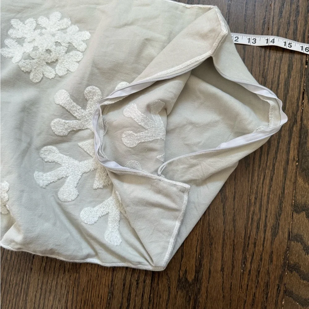 Two 17x16 Snowflake Pillowcases
